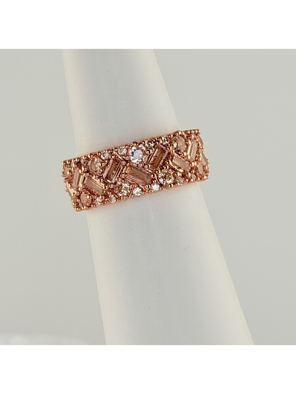 Bomb Party Sz 8 "The Arista Ring" Smokey Topaz on Rose Gold RBP8388